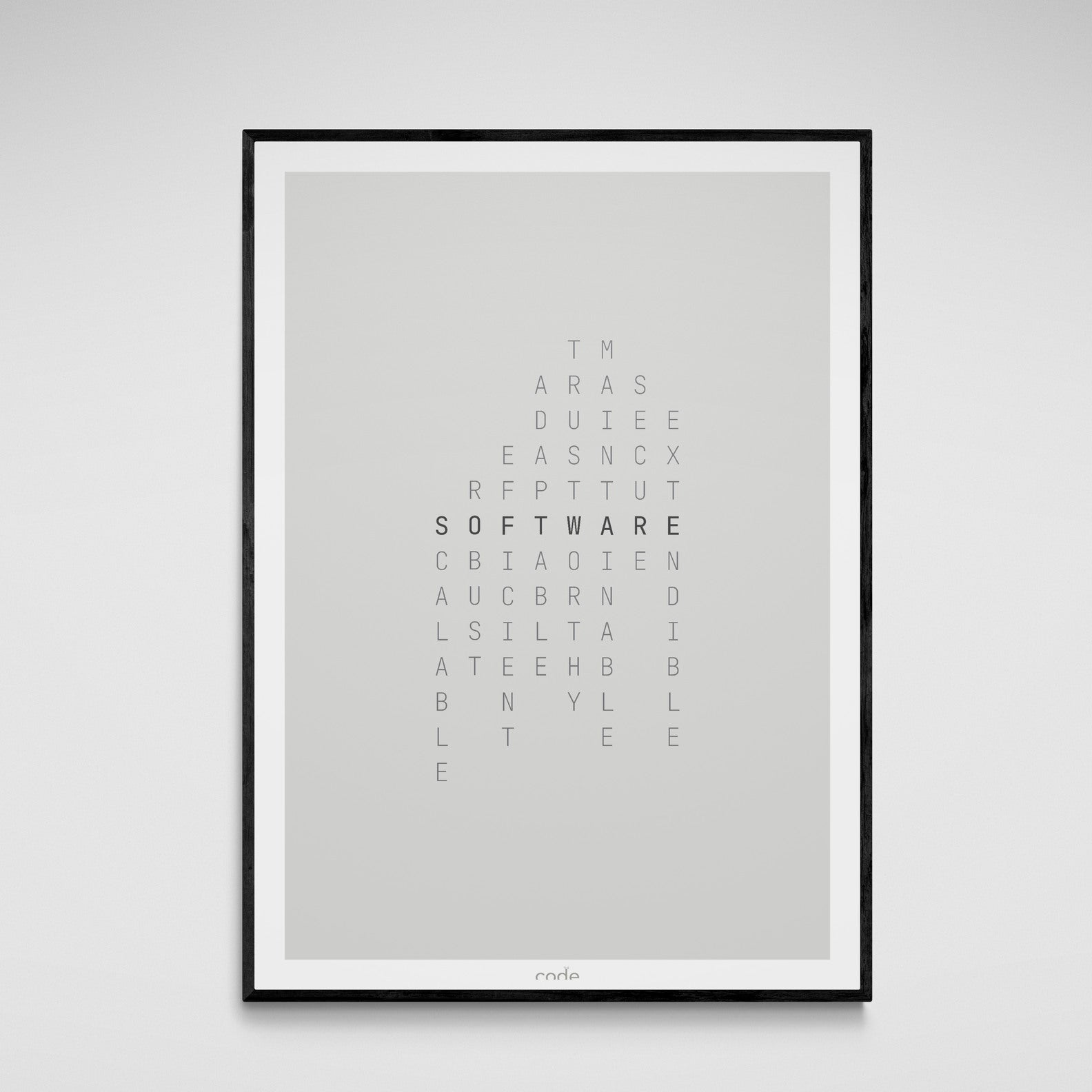 Software Crossword (Light) Poster